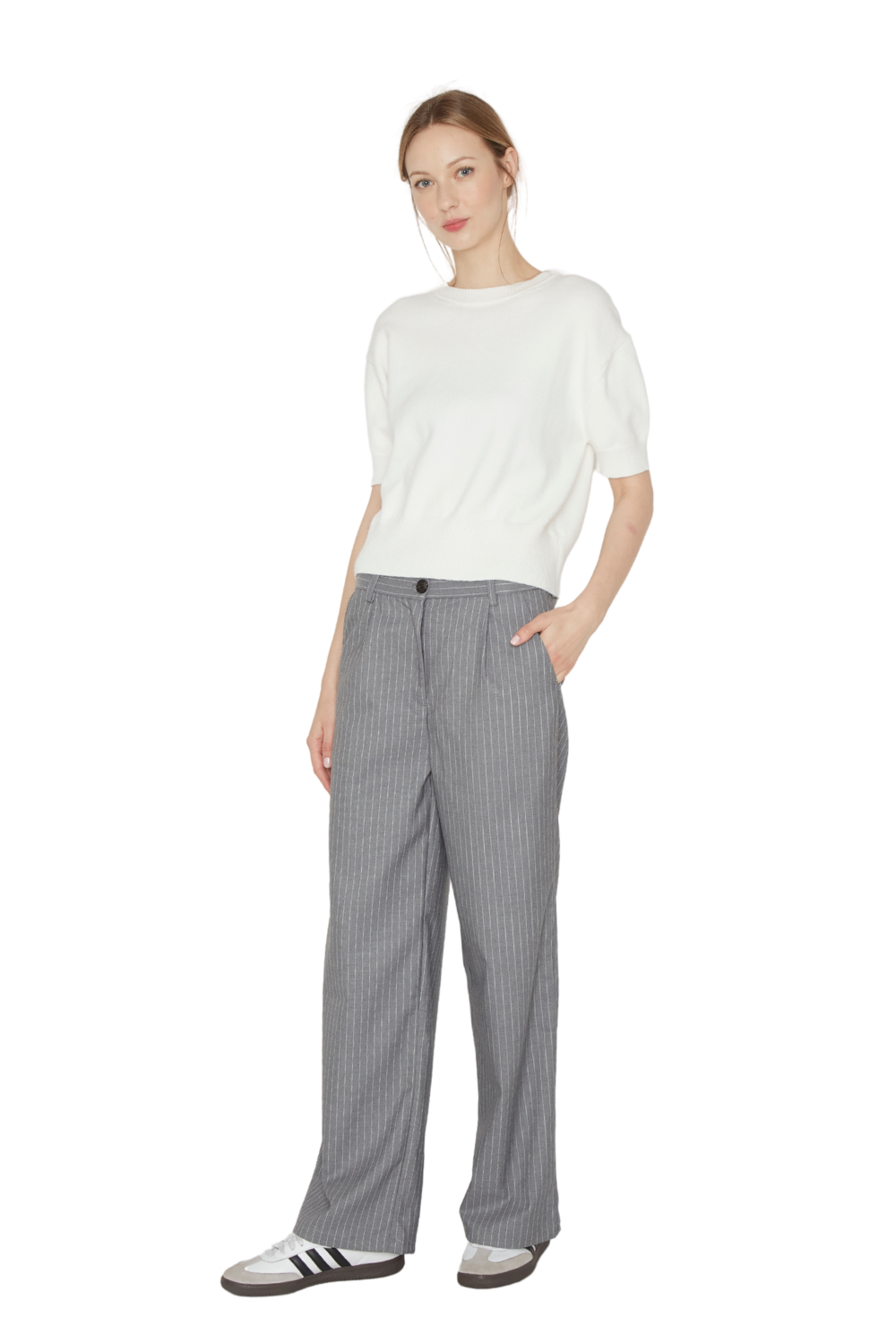 Pantalón Porter líneas gris