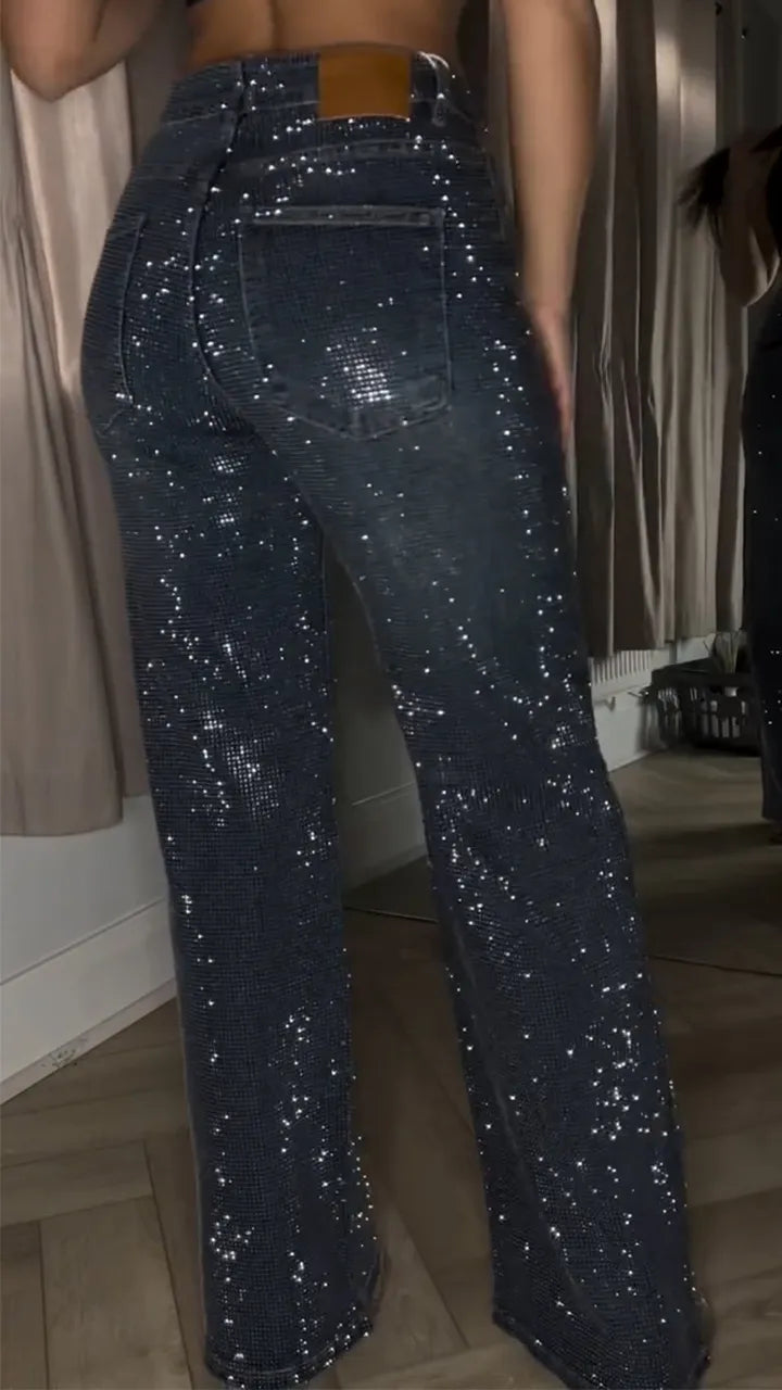 Jeans Con Lentejuelas Glam