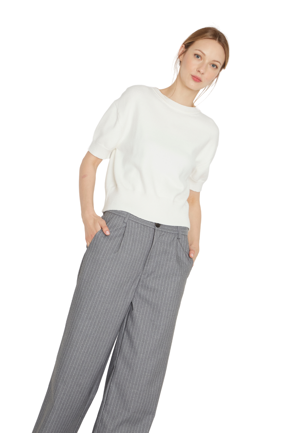 Pantalón Porter líneas gris