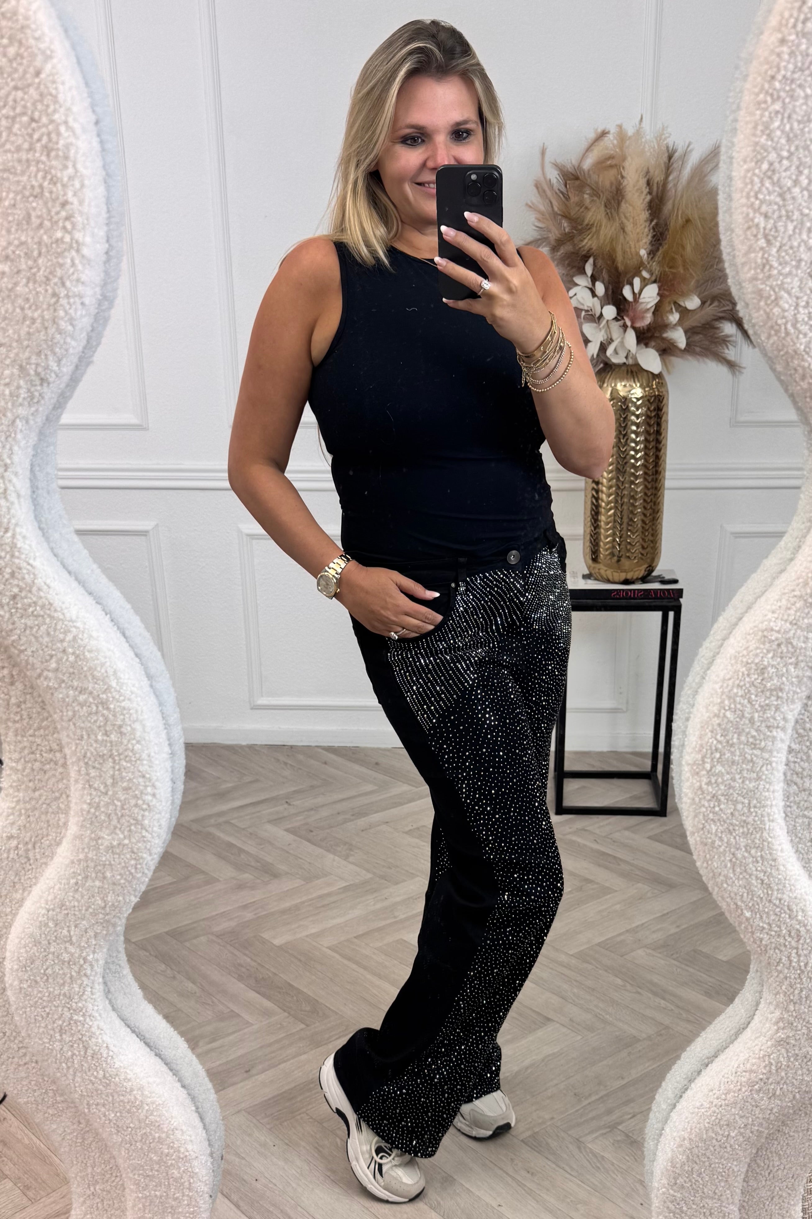 vaqueros con purpurina