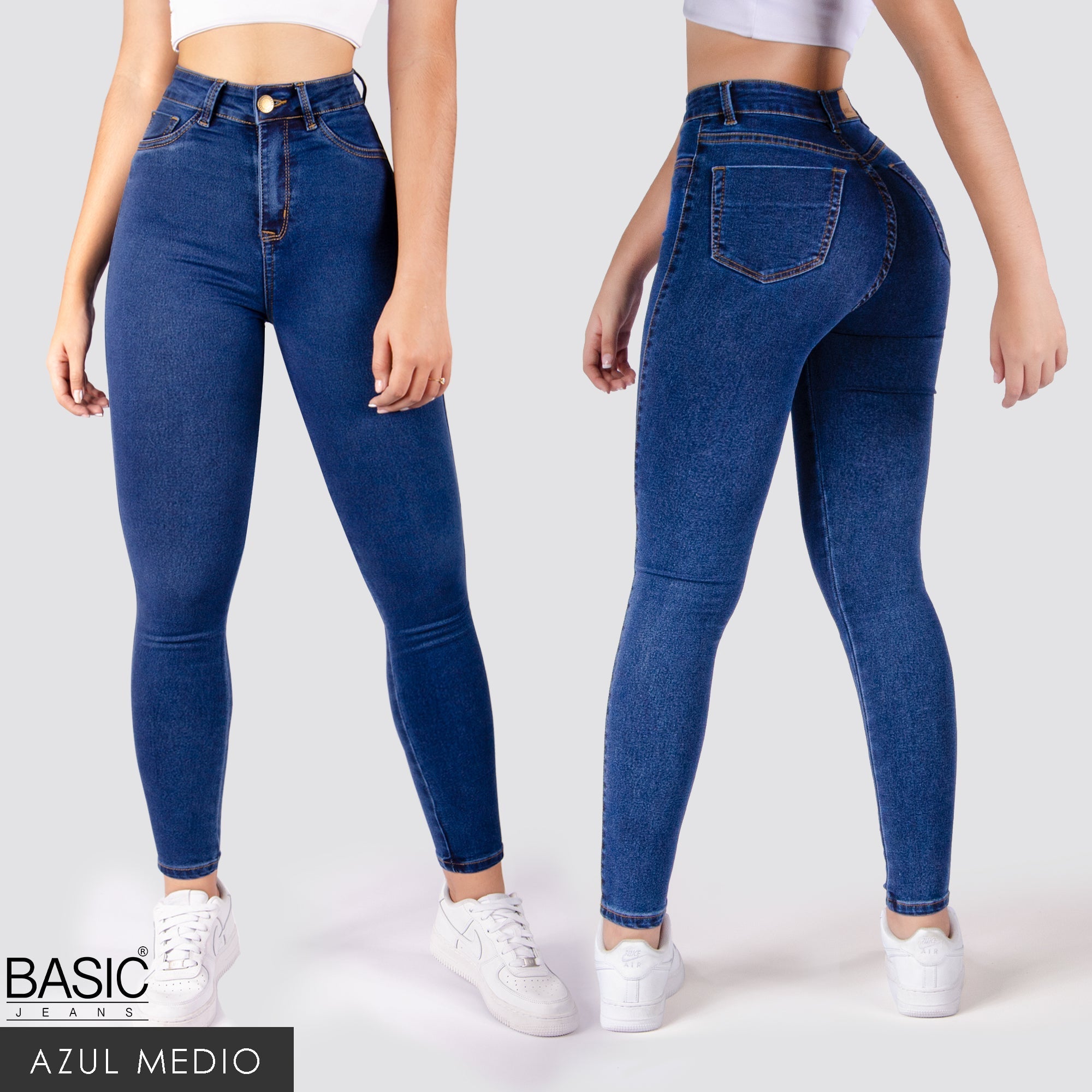 Jeans Denim Cintura Alta