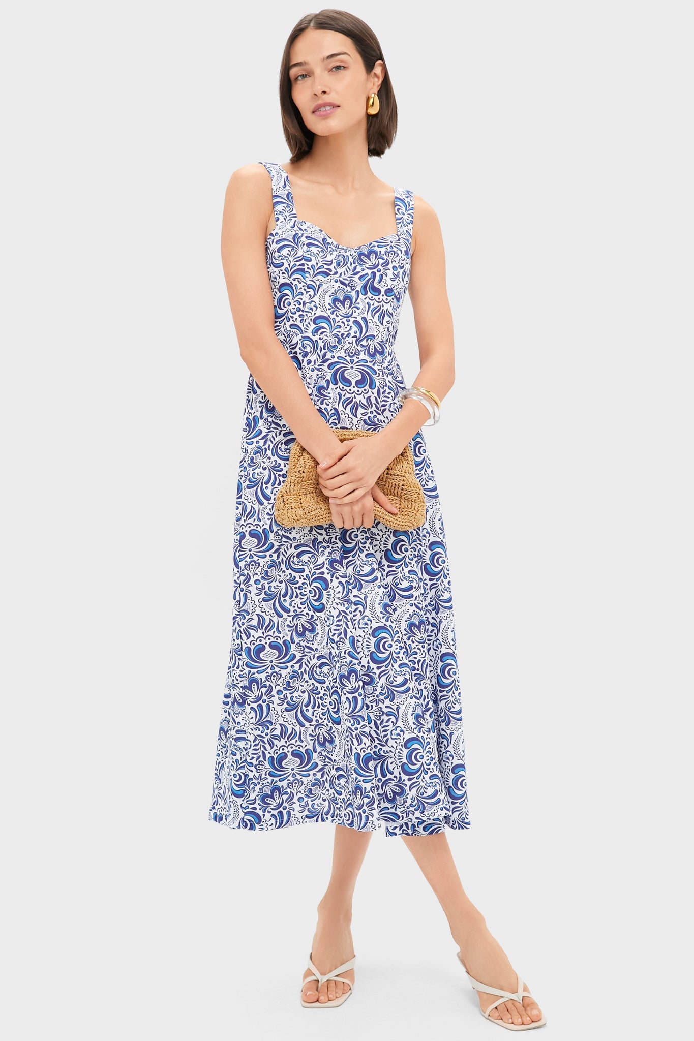 Vestido Estampado Floral De Espalda Abierta