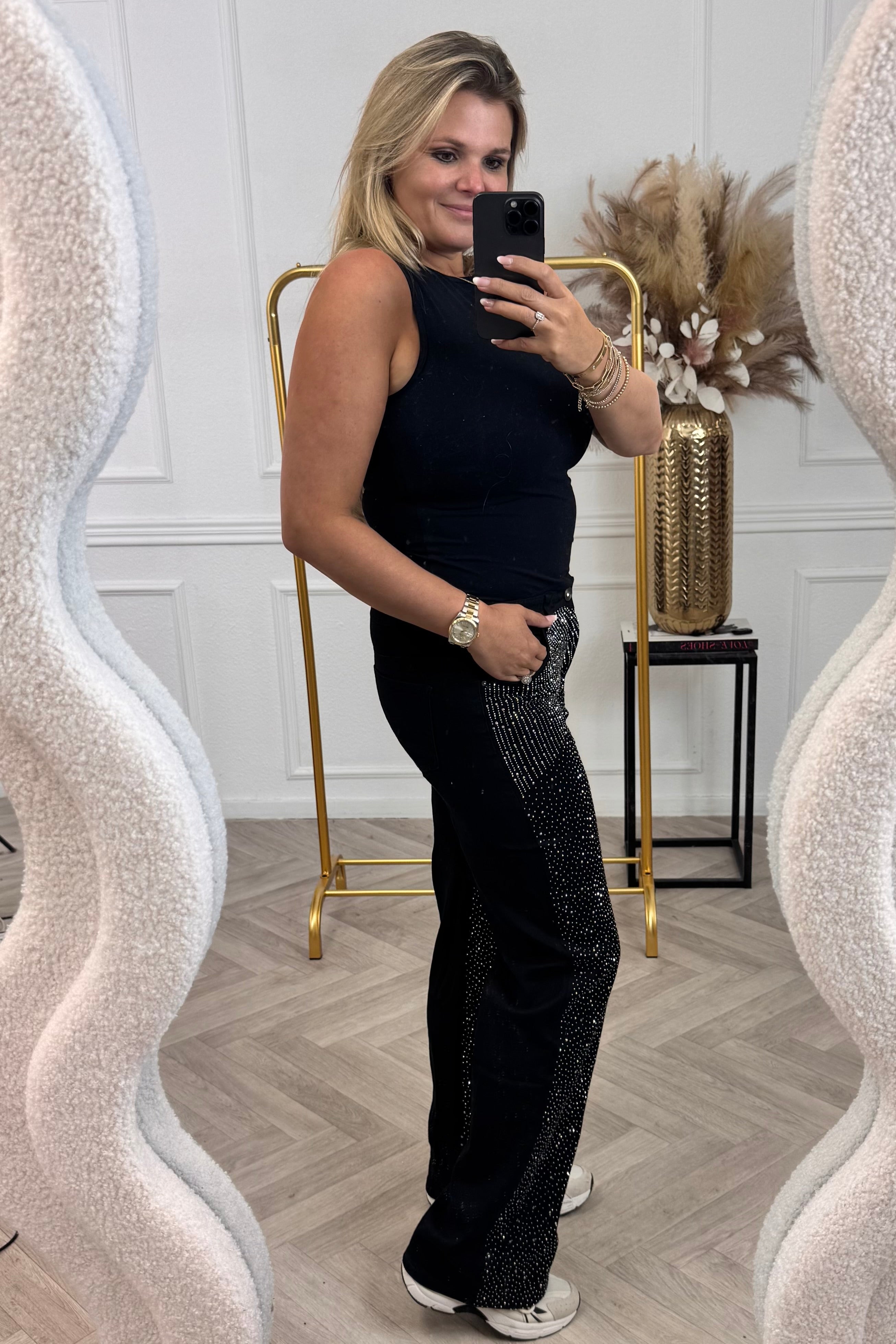 vaqueros con purpurina