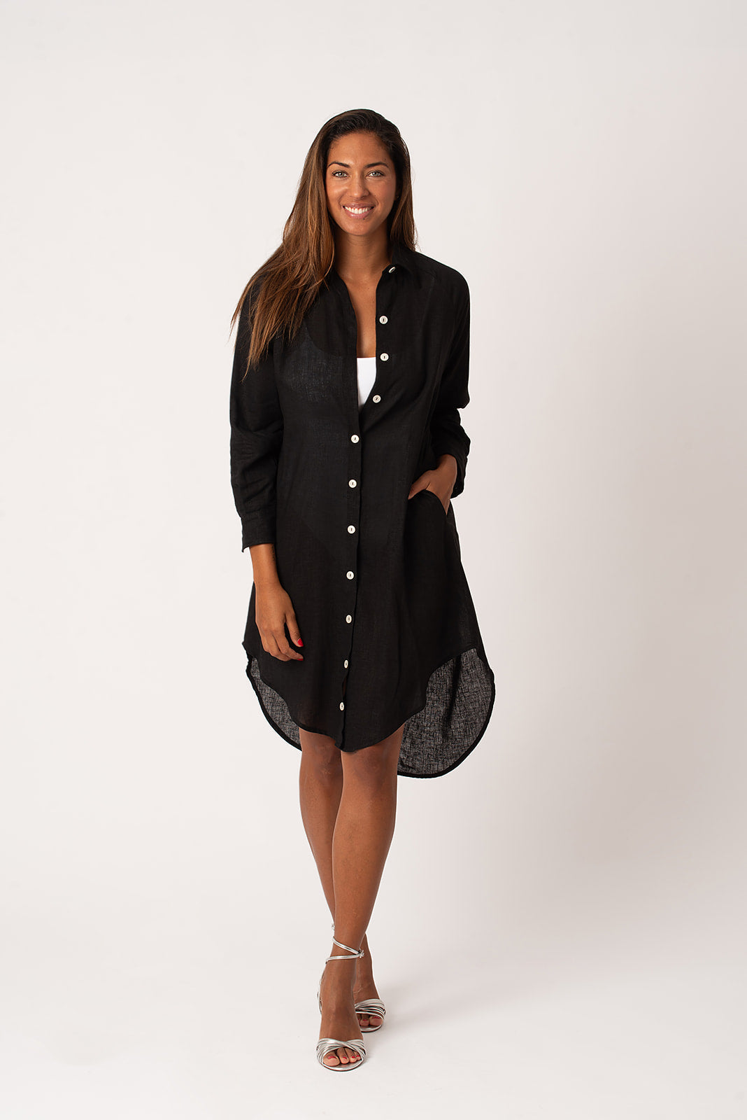 Vestido Camisero Lino