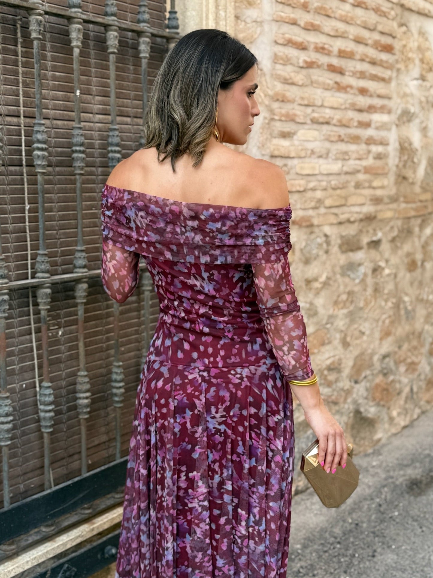 Vestido Tul Estampado Vera
