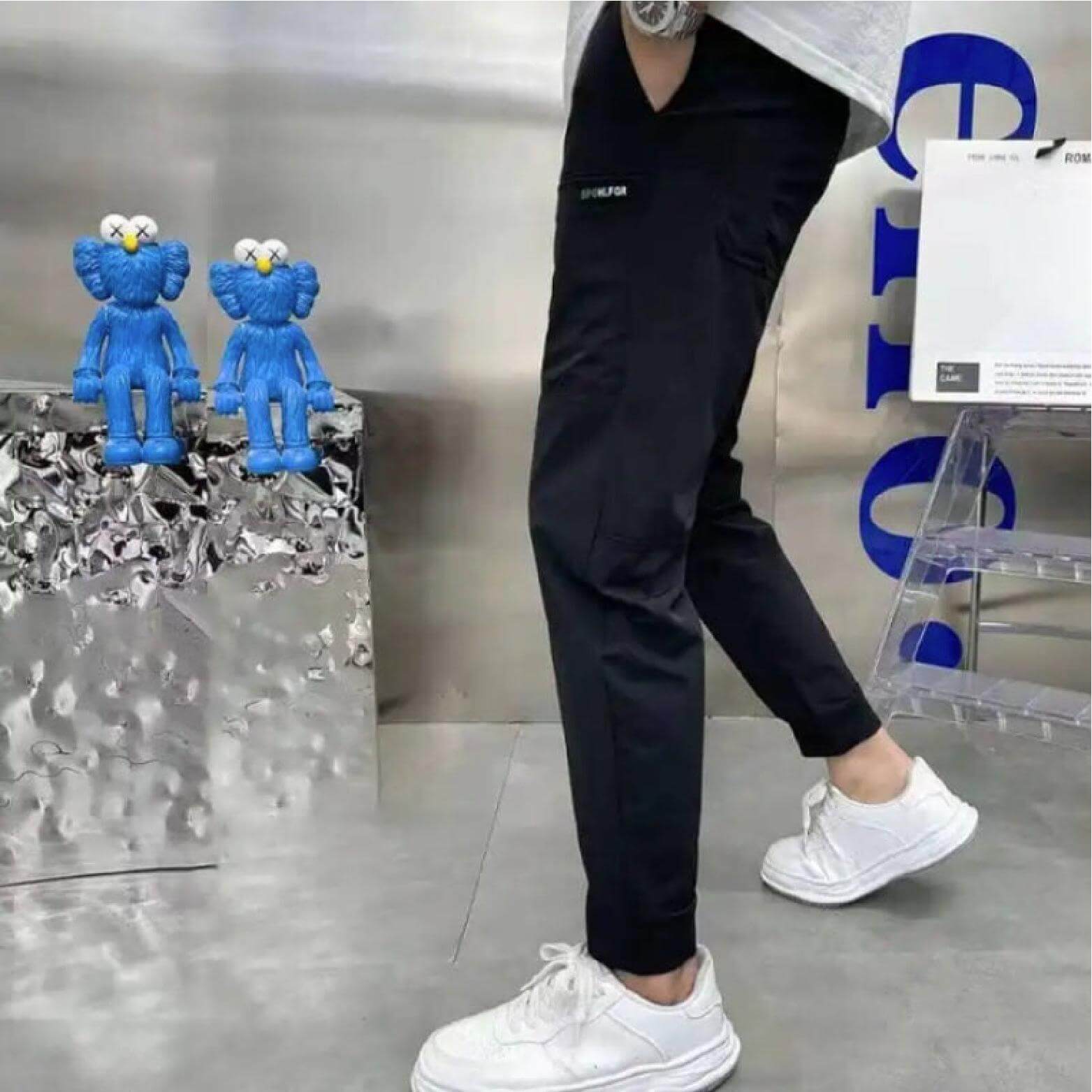 Jeans cargo elásticos para hombre