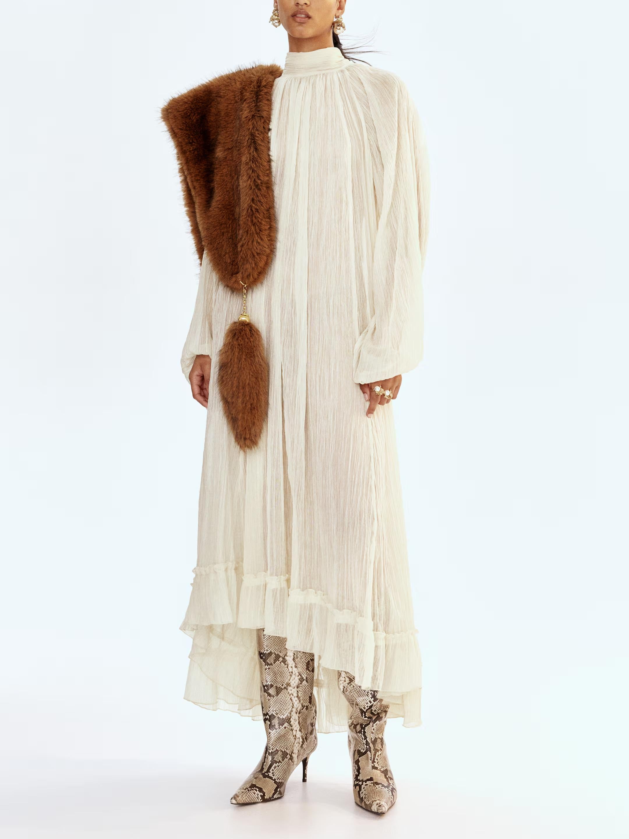 Vestido Largo Texturizado Naim