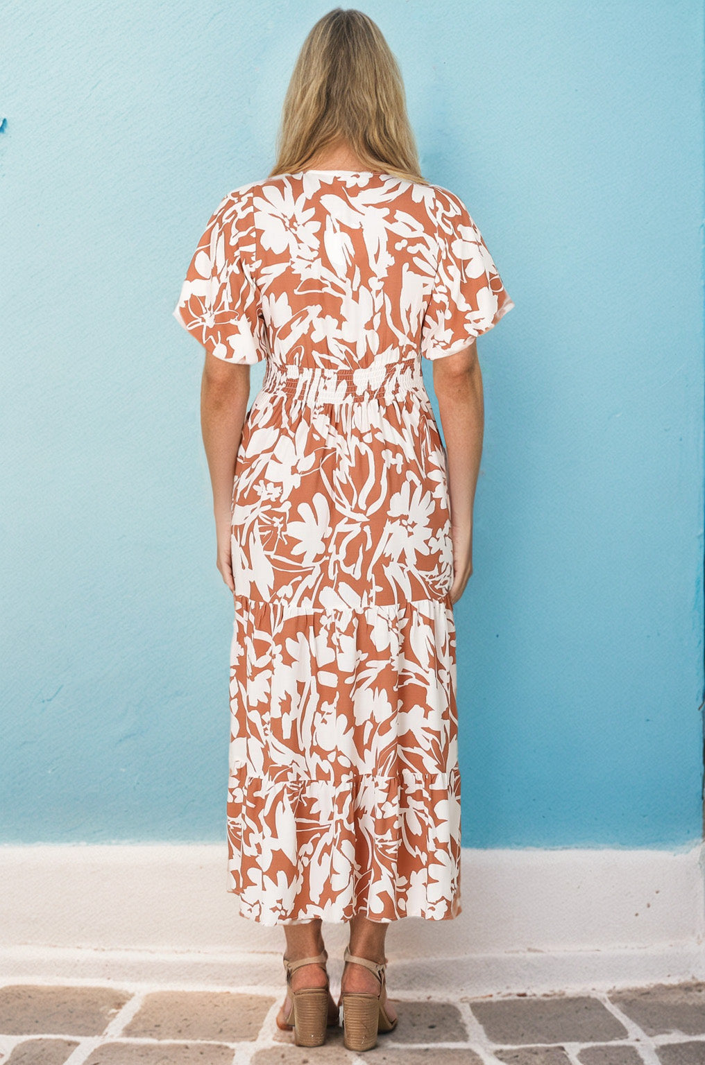 Vestido midi Charis - Vestido con escote en V