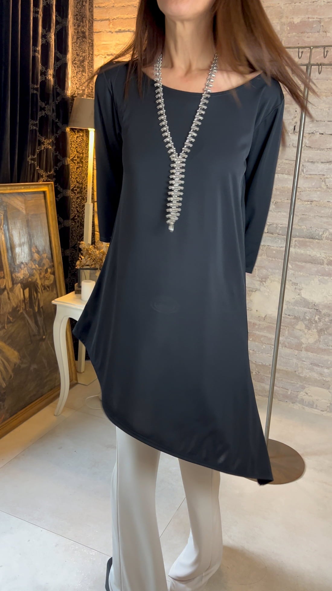 Blusa Asimétrica de punto