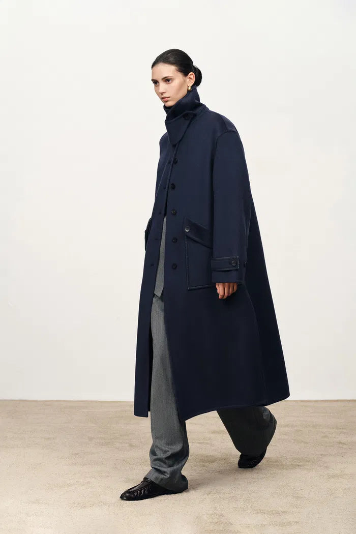 Abrigo en cachemir doble faz