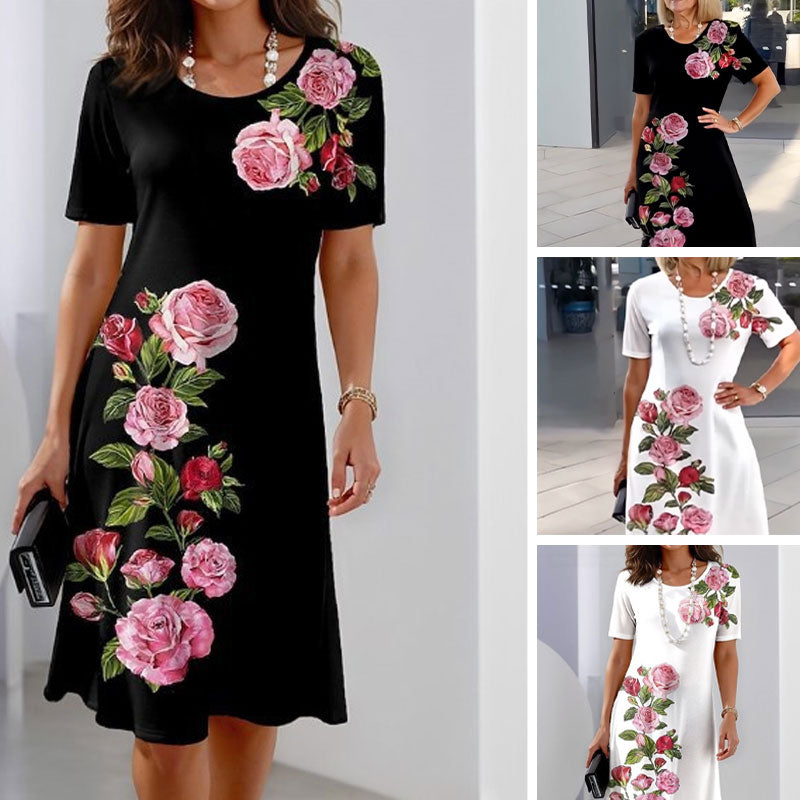 Vestido elegante con estampado floral