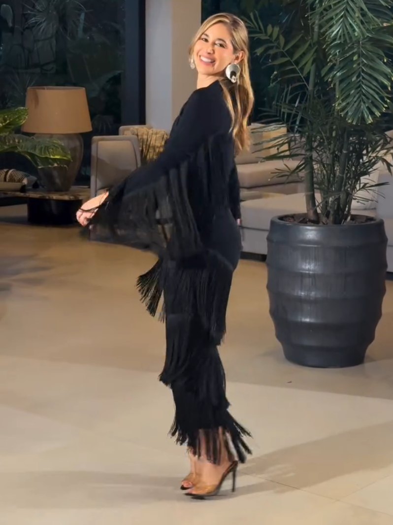 Vestido midi con flecos Charleston