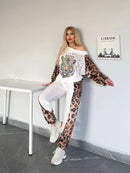 Conjunto Estampado de leopardo