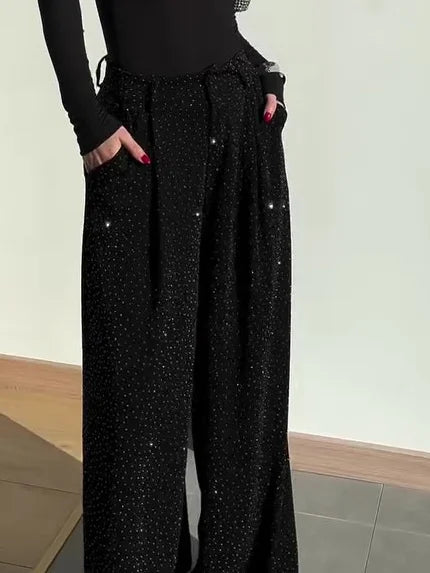 Pantalón anchos con lentejuelas