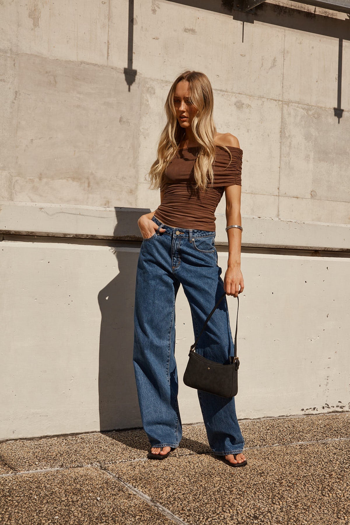 Jean Bella holgado de talle medio