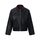 chaqueta de cuero texturizado