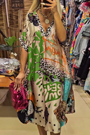 Vestido Estampado Cuello V