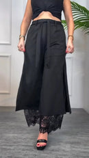 Pantalón estampado hueco y empalmado