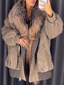 Maxi Chaqueta De Felpa