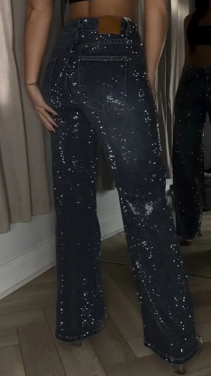 Jeans Con Lentejuelas Glam