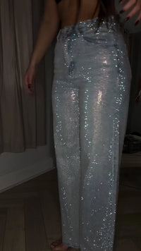 Jeans Con Lentejuelas Glam