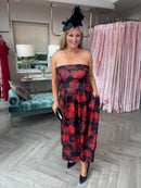 Vestido rojo floral de Danni