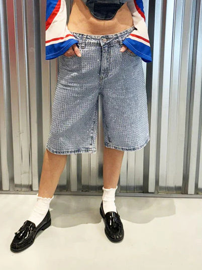 Shorts de Mezclilla con brillantes