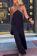 Vestido sin mangas con cuello halter cruzado