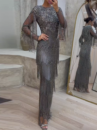 Vestido De Malla Con Lentejuelas