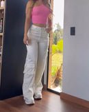 Pantalón de Satén estilo trabajo