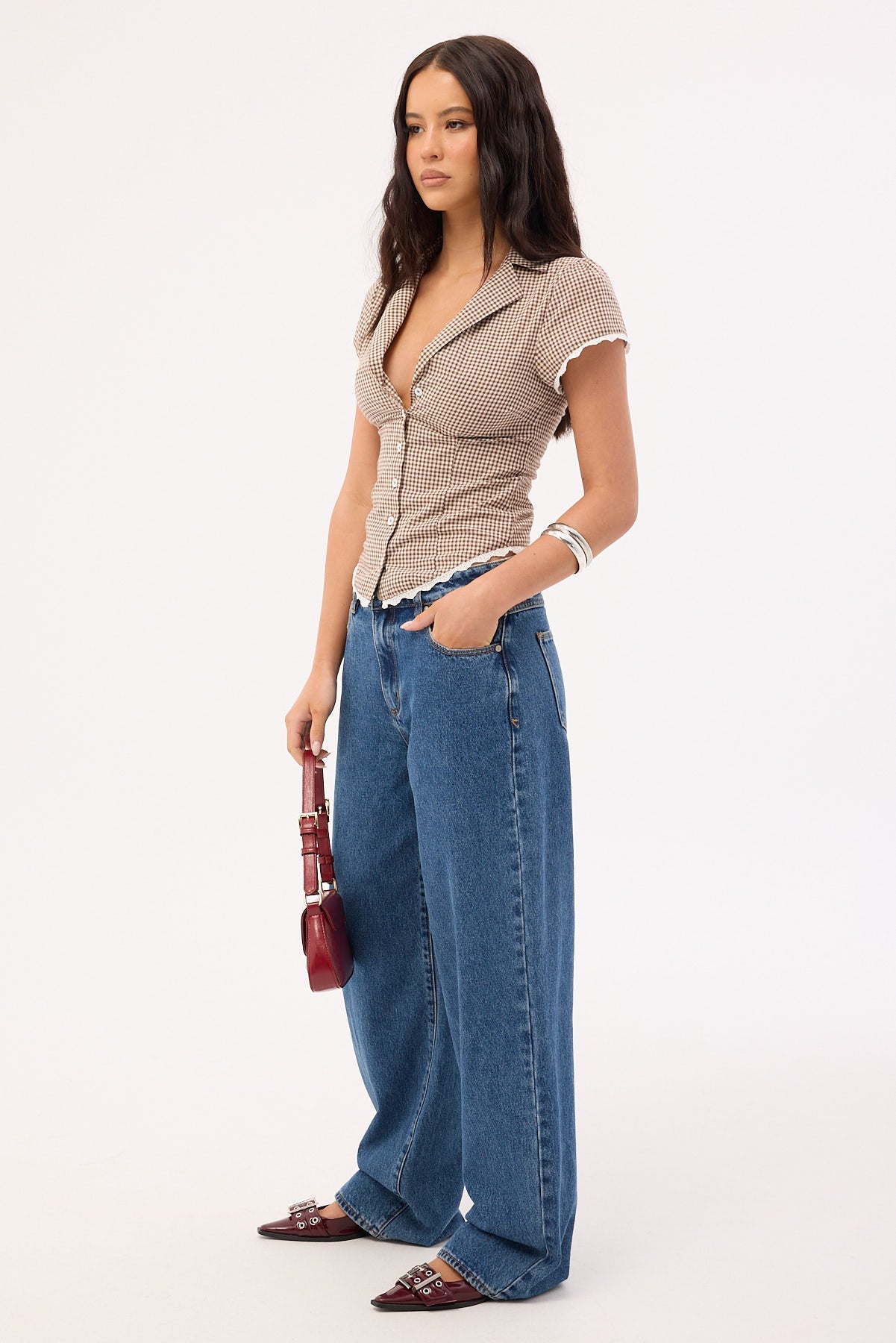 Jean Bella holgado de talle medio