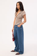 Jean Bella holgado de talle medio