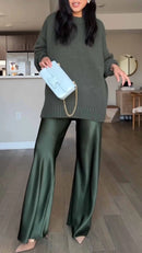 Conjunto de suéter extragrande