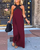 Vestido sin mangas con cuello halter cruzado