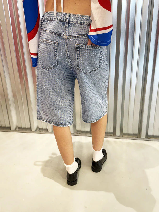 Shorts de Mezclilla con brillantes