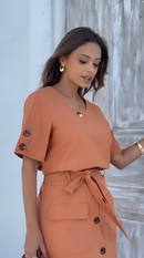 Vestido Encanto Terracota