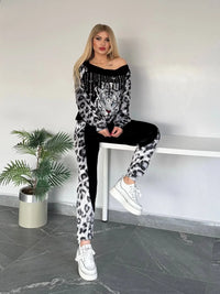 Conjunto Estampado de leopardo