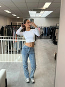 Vaqueros rectos brillantes Linda