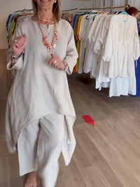 Traje casual de lino