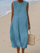 Vestido sin mangas con estampado artistico