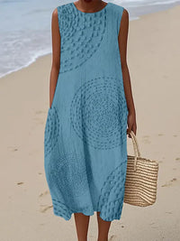 Vestido sin mangas con estampado artistico