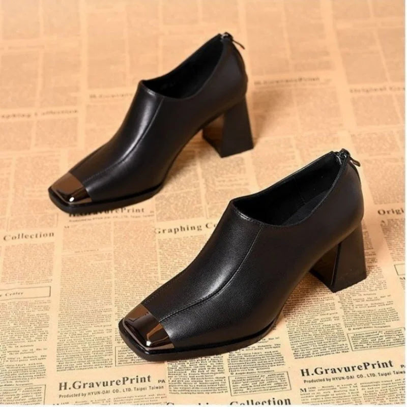 Zapatos de Punta Cuadrada