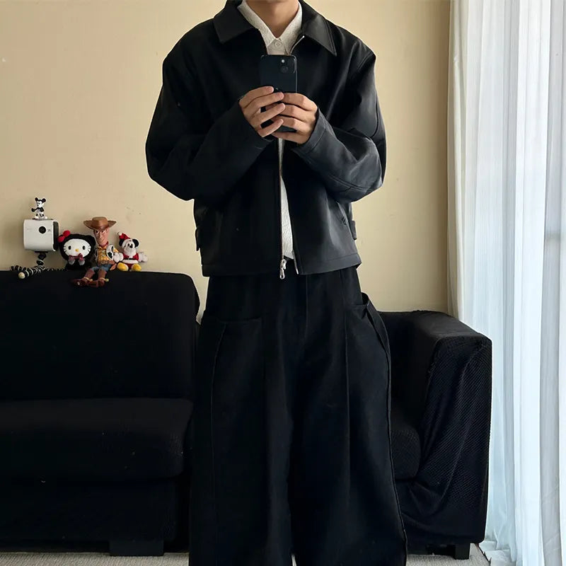 chaqueta de cuero texturizado