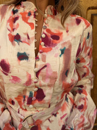 VESTIDO MATIZADO BURDEOS