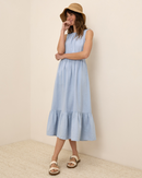 Vestido sin Mangas y Volantes Ligeros