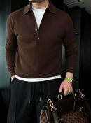 polo de punto de manga larga