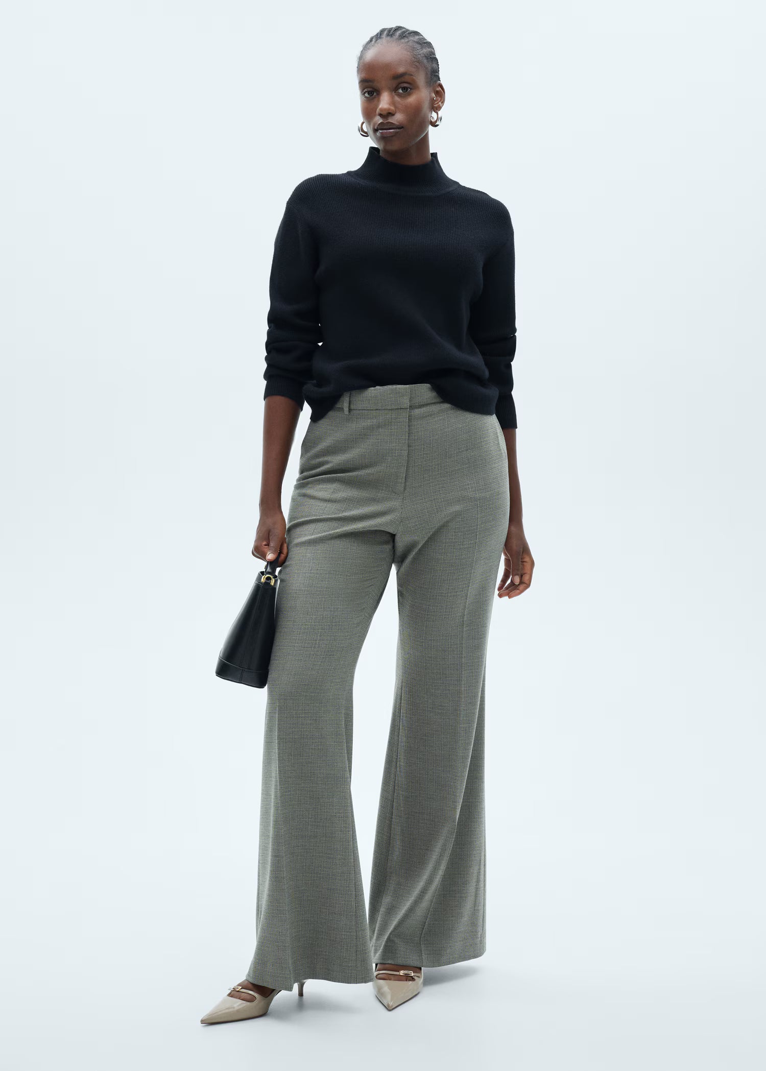 Jersey canalé cuello redondo