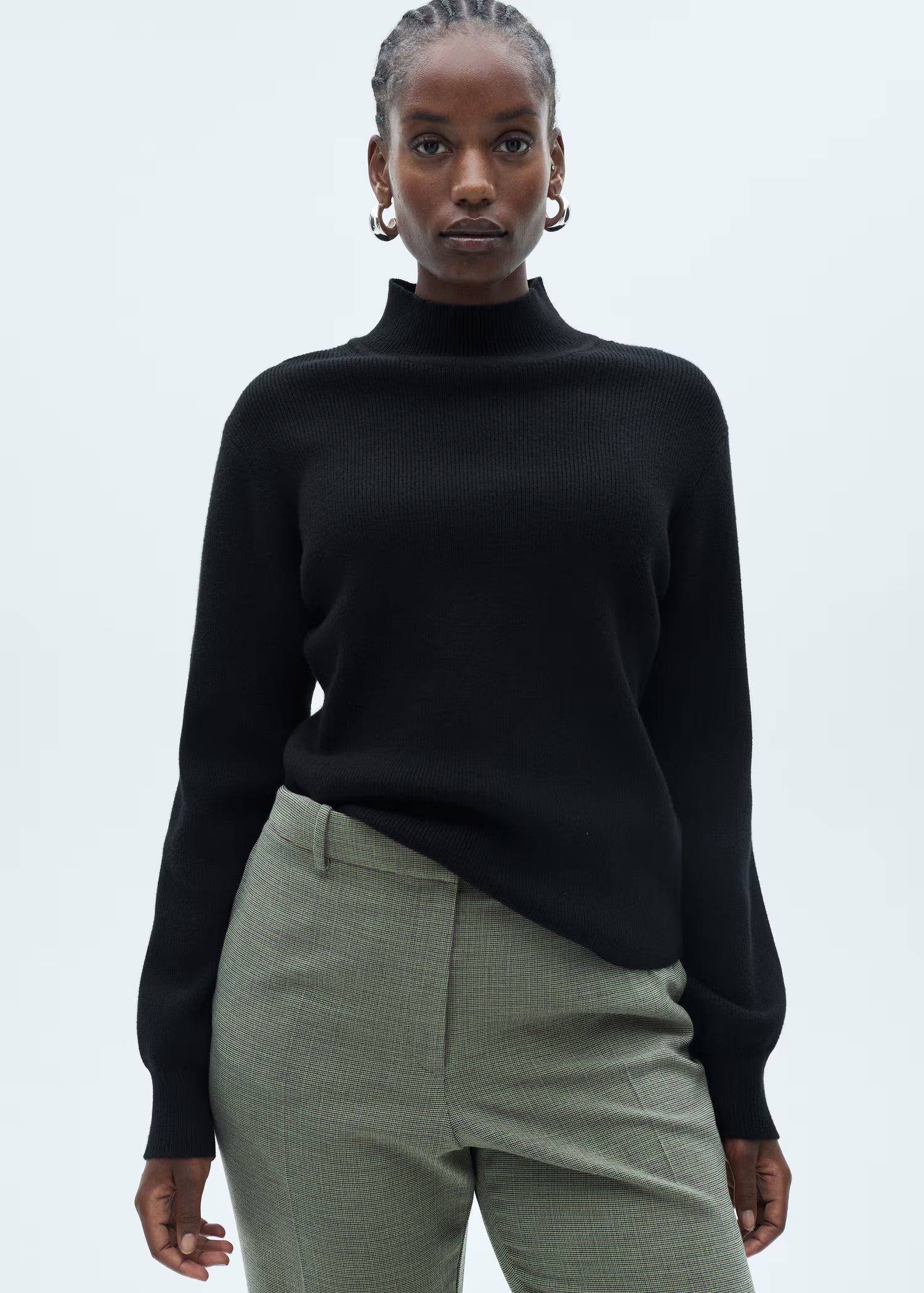 Jersey canalé cuello redondo