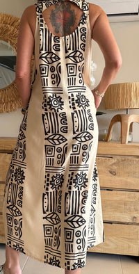 Vestido Camisero Largo Tribal