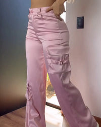 Pantalón de Satén estilo trabajo